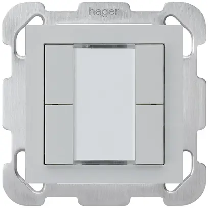 Poussoir ENC kallysto B KNX 4× s/e-link gris clair 