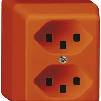 Presa AP basico 2×tipo 23 arancione 