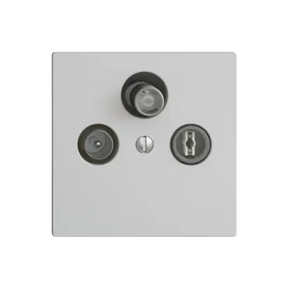 Prise d'antenne SAT/TV/R DB53 EDIZIOdue gris clair, avec SAT-F 