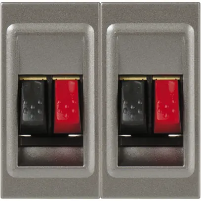 Prise haut-parleur INC MOS magnésium double 2 modules 