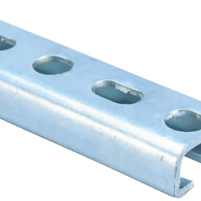 Rail en C Caddy type E5, L=0.8m 20×36mm, zingué à chaud 