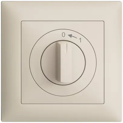 Frontset EDIZIOdue 0<-1 crema 88×88mm für Schwenktaster 