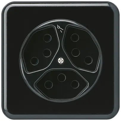 Prise ENC basico 3×type 13S noir 