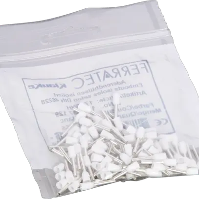 Embout de câble type A isolé 0.75mm²/10mm blanc 