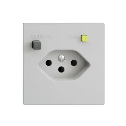 Prise ENC EDIZIOdue T13 FI 30mA F, gris clair 
