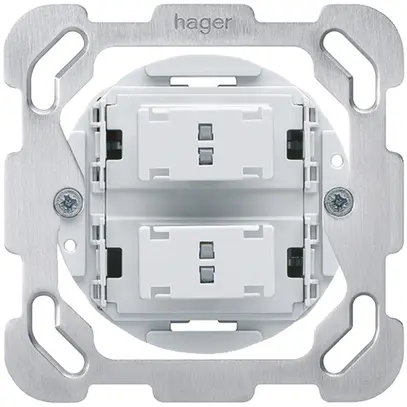 Inserto interruttore per tapparelle Hager 6A con 2 tasti di comando 