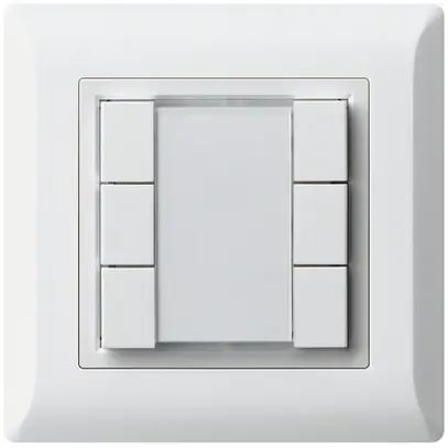 Poussoir multifonction ENC kallysto.line KNX RF 6× blanc 