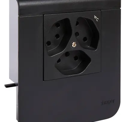 Support d'appareil Hager pour SL20055 noir, 3×T13 1×S 