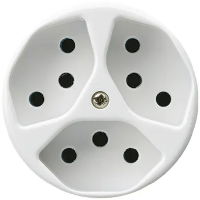 Inserto per presa INC basico 3×tipo 13 bianco 