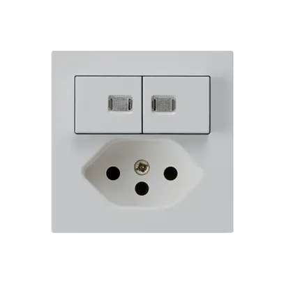 Combinazione luminosa INC 3/1P+A-R+T13 grigio chiaro kallysto 