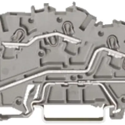 Borne à étage d'instalat.WAGO 2.5mm² L/L/PE gris 