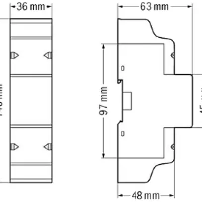 Contatore d'energia AMD WAGO MID25 3LN indiretto 1A tariffa multi.elet.RS-485 S0 