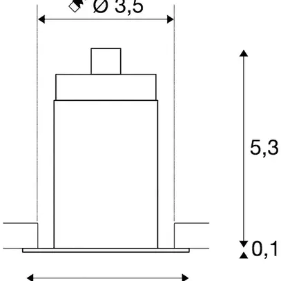 Plafoniera LED INS SLV TRITON MINI, 1.2W 350mA 3000K 70lm IP20 bianco 