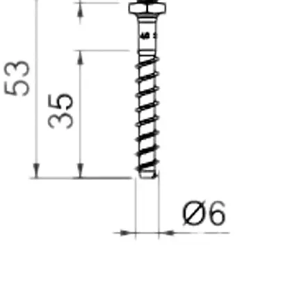Goujon à visser coupe feu Bettermann SW10 avec M6 6×55mm acier galvanique zingué 