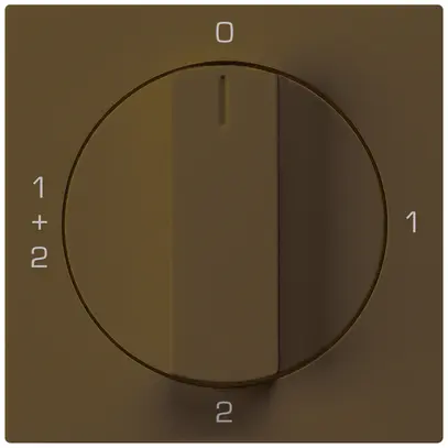 Kit frontal pour interrupteur rotatif S1 60×60mm kallysto 0-1-1+2-2 brun 