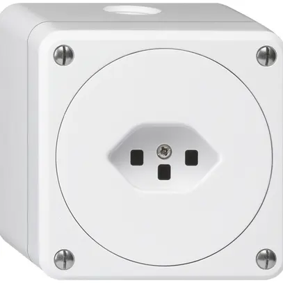 Presa AP robusto tipo 23 bianco senza copercchio 