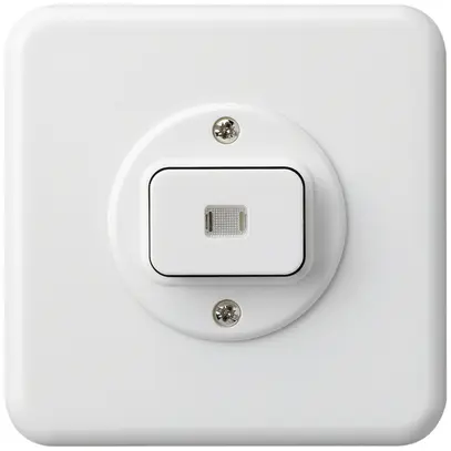 Pulsante luminoso INC basico c/1L bianco 