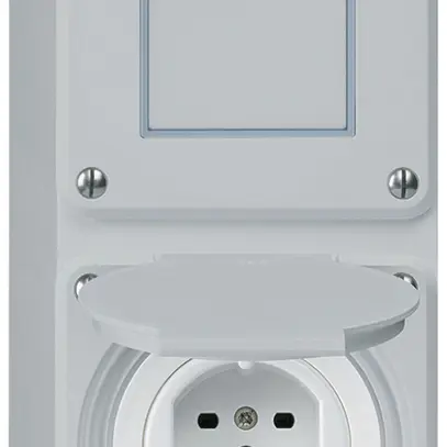 Combi AP 2×1 HA robusto schéma 3/type 15 bornes enfichables avec couvercle gris 