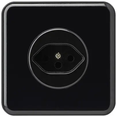 Prise ENC basico type 13 noir avec sécurité enfants 