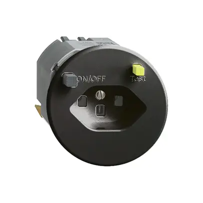 Prise ENC FH T23 FI 30mA P, noir 