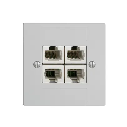 Inserto per presa di raccordo INC 4×RJ45/u 4P sep.grc EDIZIOdue ITplus 