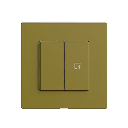 Bedienaufsatz zu Druckschalter 1K Szene/2T Edue Wiser olive 