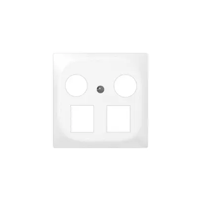 Kit frontal SIDUS Z/E blanc R&M HWSforte 2×coaxial, 2×RJ45 