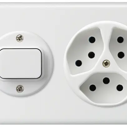 Combinazione INC I-I 3/1L+3×tipo 13 bianco basico orizzontale 