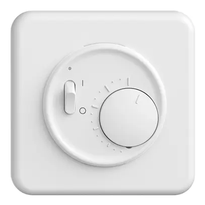 Thermostat d'ambiance ENC STANDARDdue blanc, avec interrupteur 