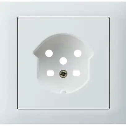 Kit frontale INS Hager kallysto per presa G3 1×T15 telaio a innesto bianco 