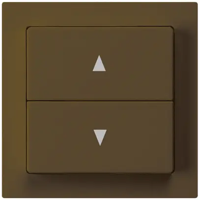 Interruttore per tapparelle kallysto marrone con 2 tasti di comando marrone 