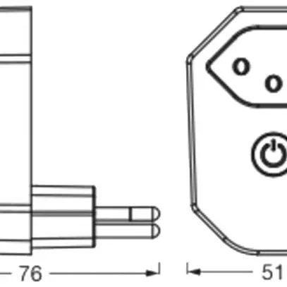 Adapter LEDVANCE SMART+MATTER 230V 10A 2300W Stecker/Steckdose Typ J weiss 