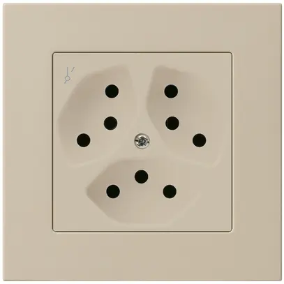 Prise ENC kallysto.pro 3×T13/1 beige avec sécurité enfants 