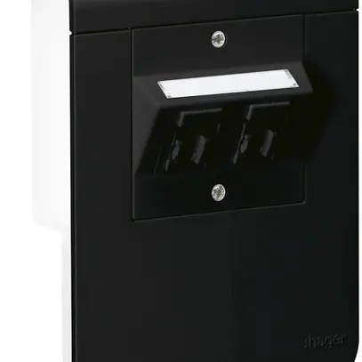 Support d'appareil Hager pour SL20115 noir, 2×cat.5e 