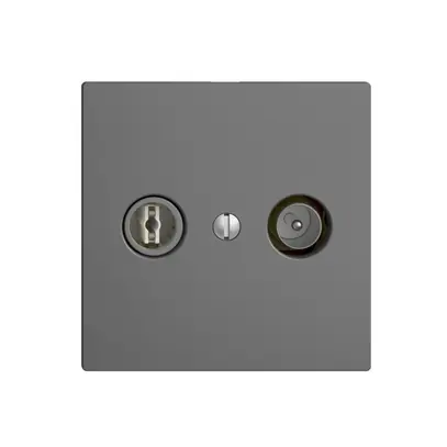 Presa TV-R INC EDIZIOdue 11dB grigio scuro a banda larga 5…2000MHz, F 