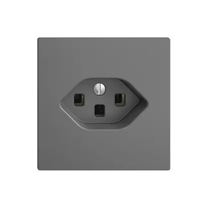 Prise ENC EDIZIOdue T23 16A gris foncé, avec bornes enf. 