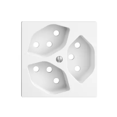 Placca frontale 3×T13 bianco EDIZIOdue 