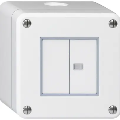 Interruttore AP robusto IP55 schema 3+3 1×illuminato bianco 