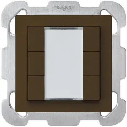 UP-Taster kallysto B KNX 6× s/e-link braun 