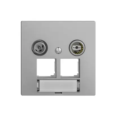 Prise multimédia EDIZIOdue F EASYNET 11dB, p.2×RJ45 S-One, silver 