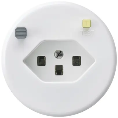 Presa basico A T23 FI 30mA bianco 