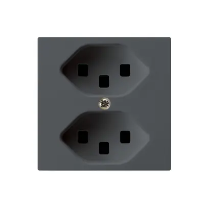 Prise kallysto 2×T23 anthracite avec bornes enfichables 