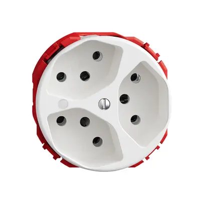 Presa STANDARDdue SNAPFIX® 3×T13 con LED bi 