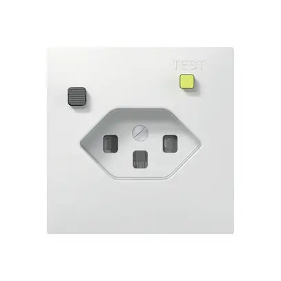 Presa FI INC SIDUS E T23 30mA, shutter, bianco lucido 