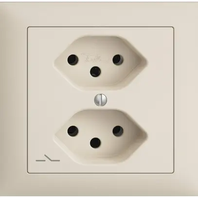 Prise INC EDIZIOdue 2×T13 crema 1×S 
