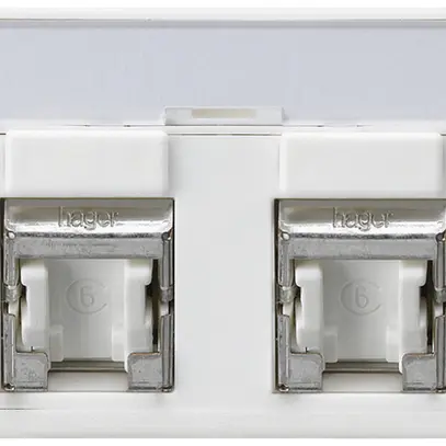Presa FLF Hager cat.6 2RJ45/s bianco 