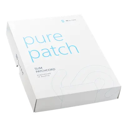 SLIM Câbles patch: 25cm, bleu, 50-Pack Cat.6A, U/FTP, LSOH, jack non sécable 