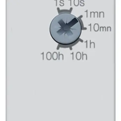 Relais temporisé AMD Hager EZF100, 24…240VUC, 0.05s…100h, 1C 8A/250VAC, 1UM 