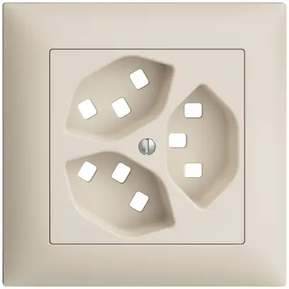 UP-Frontset EDIZIOdue crema 88×88mm 3×T23 