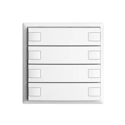 Poussoir ENC KNX 4× EDIZIOdue blanc RGB sans LED 